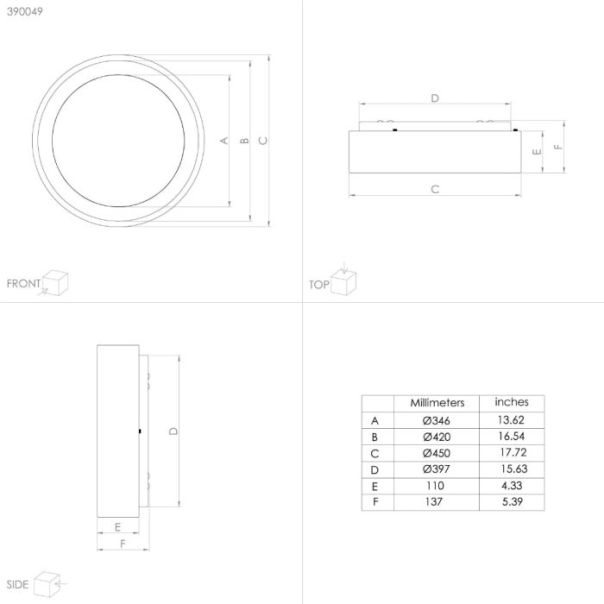 EGLO Plafonjera Marghera 2 LED 25,5W 3000K, toplo bela - 390049