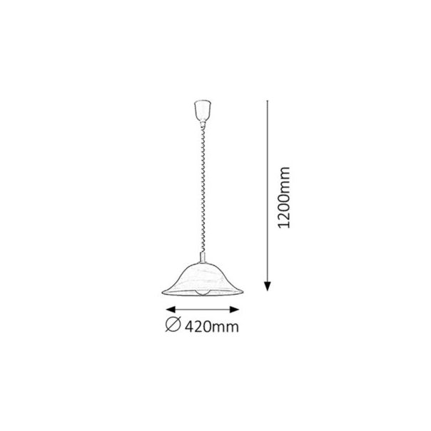 Rabalux Visilica Alabastro E27 1x MAX 60W belo staklo - alabaster (3904) - 3904