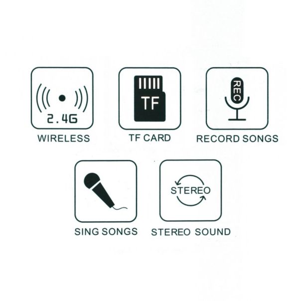 Bluetooth mikrofon M6 pink - 94093