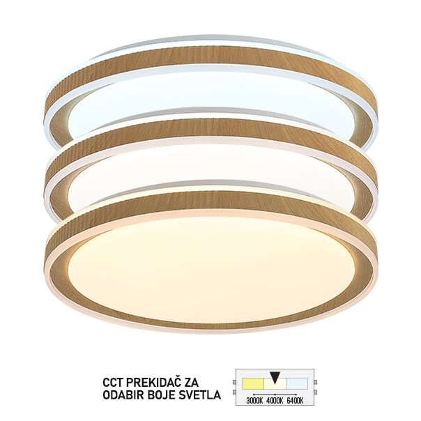 FORMA LED plafonjera CCT 36W 3000K,4000K,6400K LP-203-36X WD - 007071