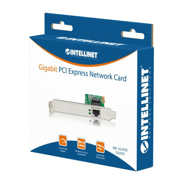 INTELLINET LAN MK 522533 PCI-E 10/100/1000Mbp/s - 0431346