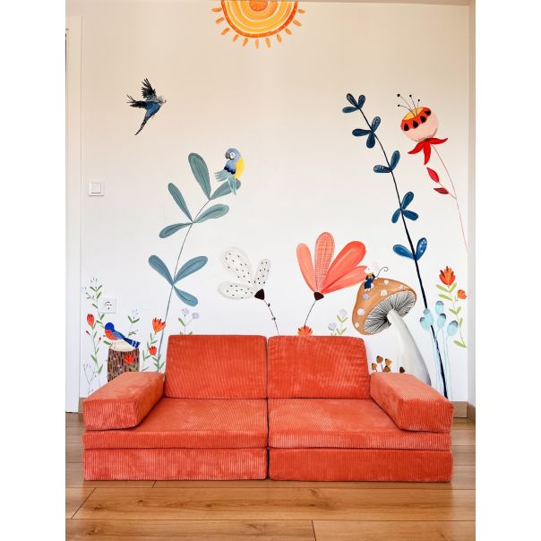 ATELIER DEL SOFA Modularni dvosed za decu Puzzle, narandžasta - 391EVL1101