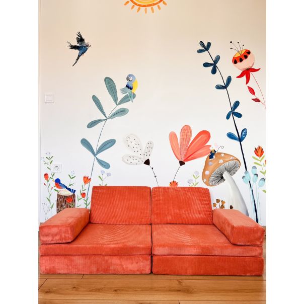 ATELIER DEL SOFA Modularni dvosed za decu Puzzle, narandžasta - 391EVL1101