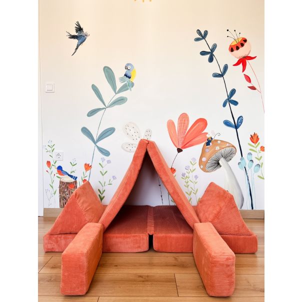 ATELIER DEL SOFA Modularni dvosed za decu Puzzle, narandžasta - 391EVL1101