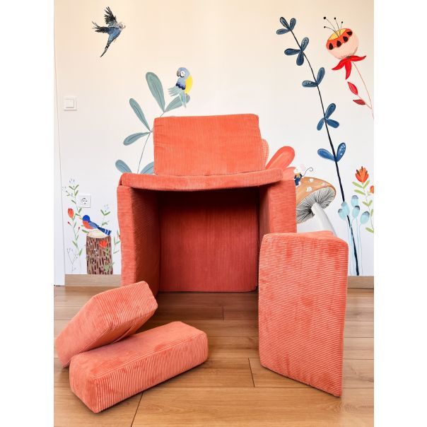 ATELIER DEL SOFA Modularni dvosed za decu Puzzle, narandžasta - 391EVL1101