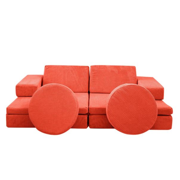 ATELIER DEL SOFA Modularni dvosed za decu Puzzle, narandžasta - 391EVL1101