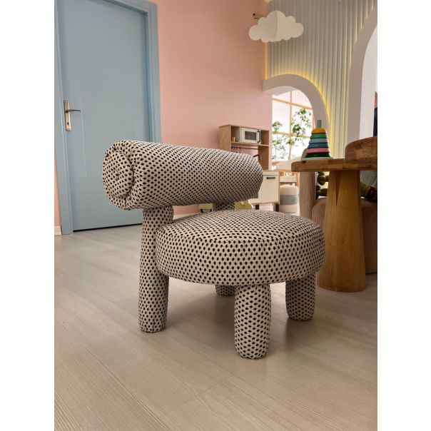 ATELIER DEL SOFA Fotelja za decu Dino, crna/bela - 391EVL1110
