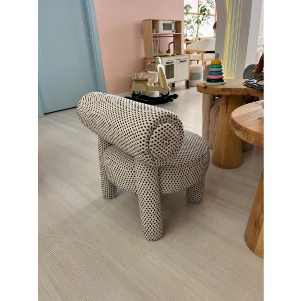 ATELIER DEL SOFA Fotelja za decu Dino, crna/bela - 391EVL1110