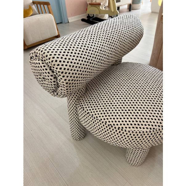 ATELIER DEL SOFA Fotelja za decu Dino, crna/bela - 391EVL1110