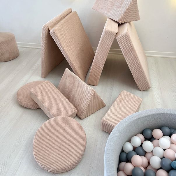 ATELIER DEL SOFA Modularni dvosed za decu Puzzle, pink - 391EVL1111