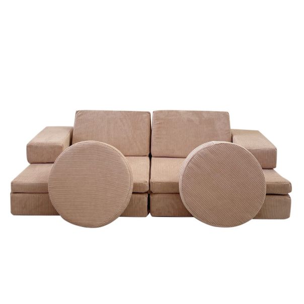 ATELIER DEL SOFA Modularni dvosed za decu Puzzle, pink - 391EVL1111