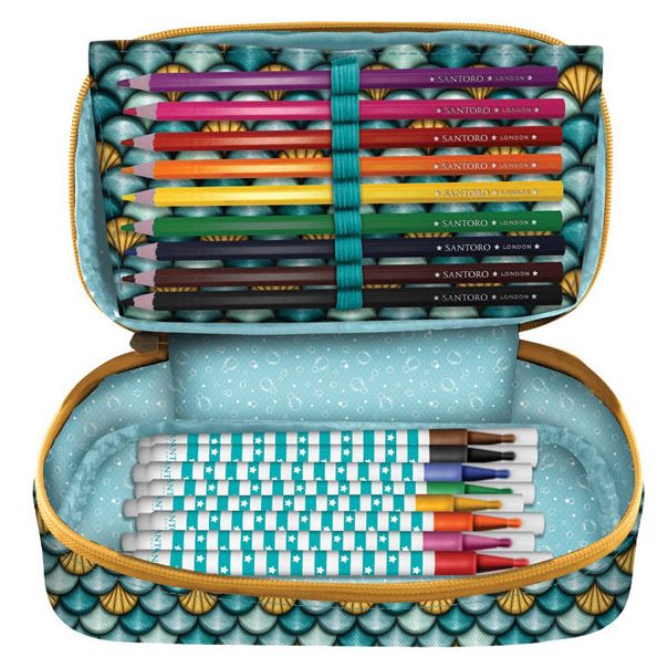 SANTORO GORJUSS Ovalna puna pernica 1 zip Deep Secrets 1046GJ17 - 20016-1