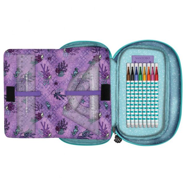 SANTORO GORJUSS Ovalna puna pernica 1 zip Lost At Sea 1046GJ18 - 20017-1