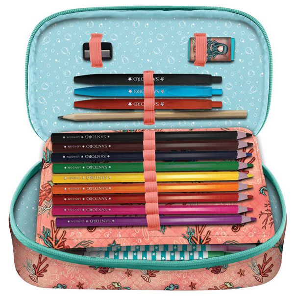 SANTORO GORJUSS Ovalna puna pernica 1 zip Washed Ashore 1046GJ20 - 20019-1