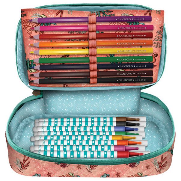 SANTORO GORJUSS Ovalna puna pernica 1 zip Washed Ashore 1046GJ20 - 20019-1