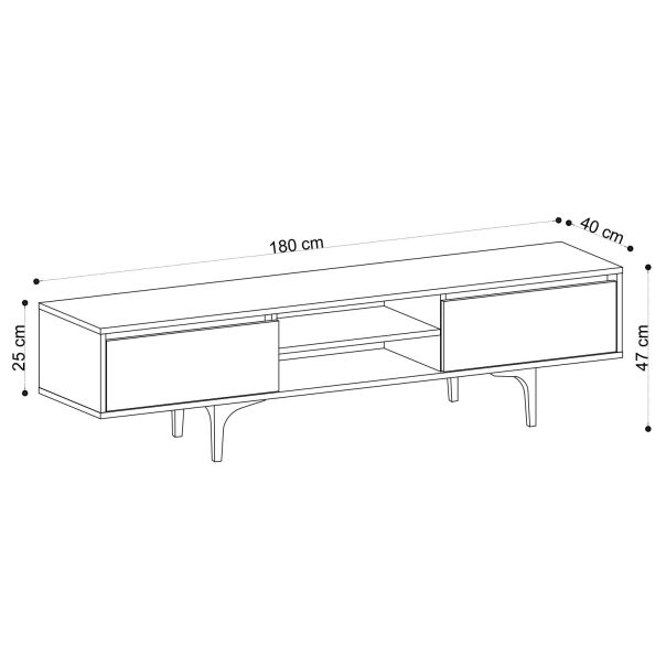 HANAH HOME TV komoda Artemis, svetlobraon - 393MRD1102