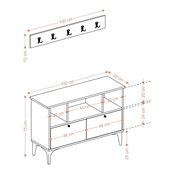 HANAH HOME Cipelarnik Daisy, svetlobraon - 393MRD1127