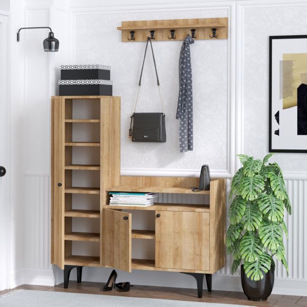 HANAH HOME Cipelarnik sa čivilukom Barney, braon - 393MRD1205