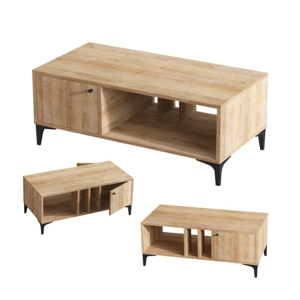 HANAH HOME Klub sto Rigo, svetlobraon - 393MRD1220