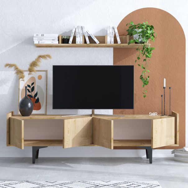 HANAH HOME TV komoda Cursa, svetlobraon - 393MRD1248