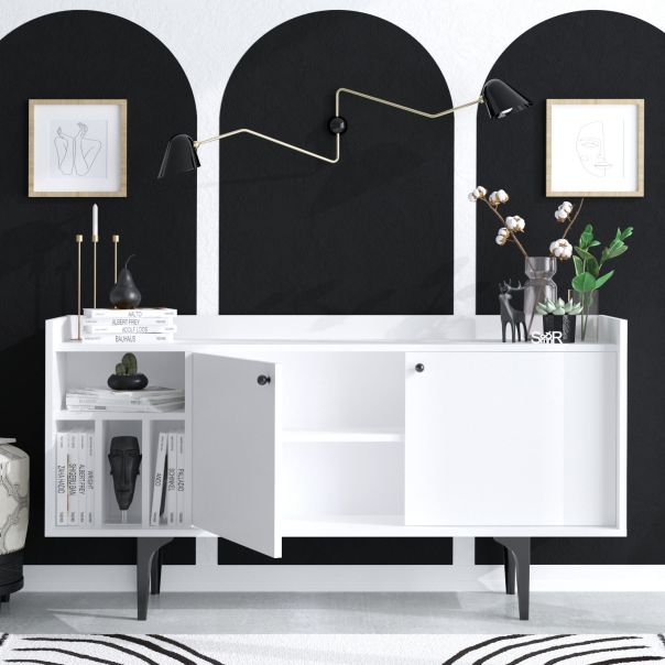 HANAH HOME Komoda Magnetor, bela - 393MRD1258