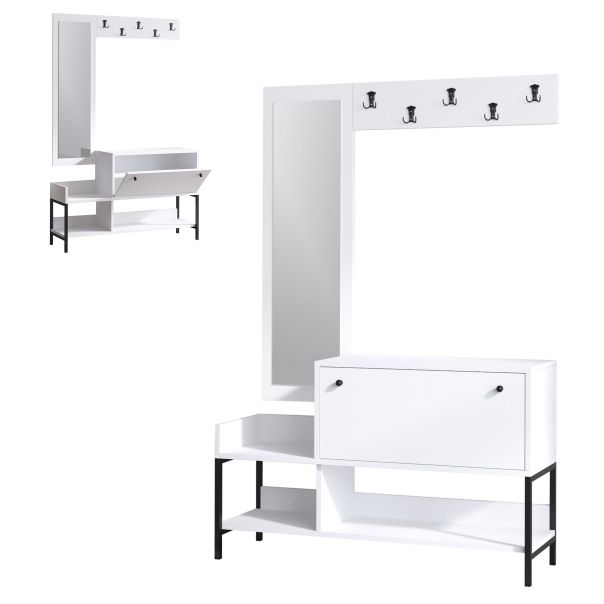 HANAH HOME Cipelarnik Lopp, bela - 393MRD1276