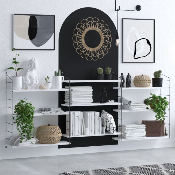HANAH HOME Polica za knjige Lungo, bela - 393MRD1281