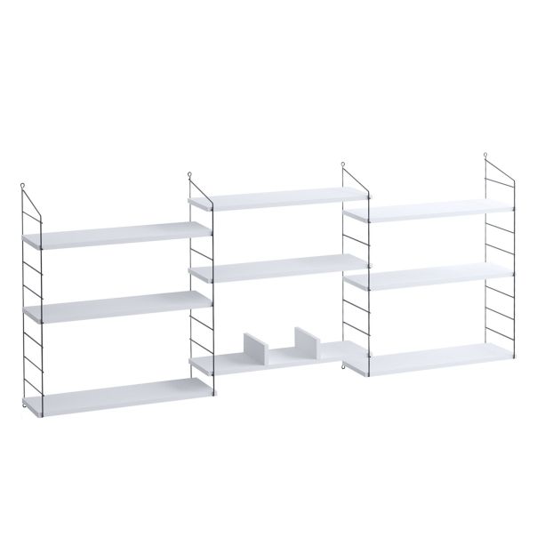 HANAH HOME Polica za knjige Lungo, bela - 393MRD1281