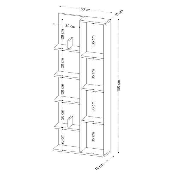 HANAH HOME Polica za knjige Lily, krem - 393MRD1289