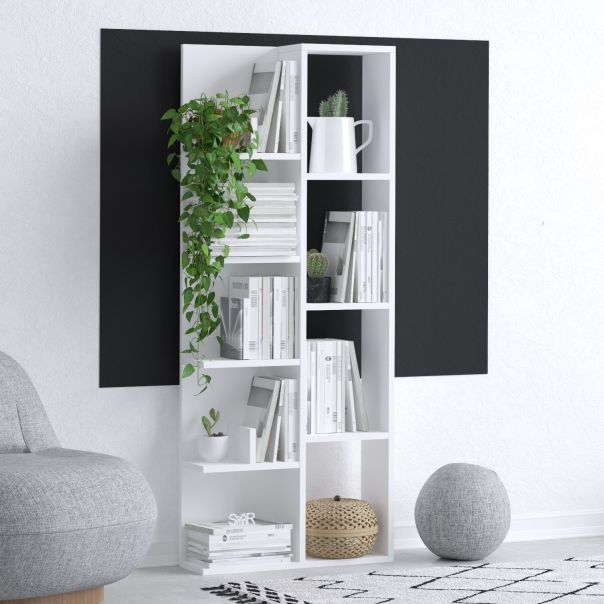 HANAH HOME Polica za knjige Viva, bela - 393MRD1290