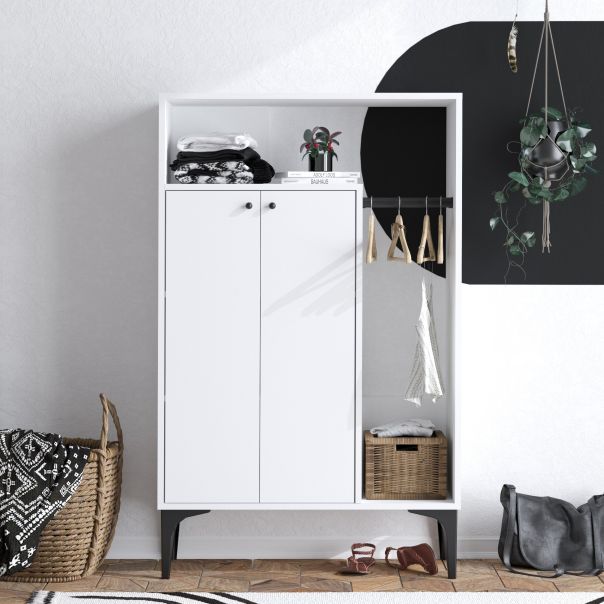 HANAH HOME Cipelarnik Julia, bela - 393MRD1414
