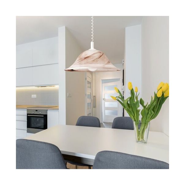 Rabalux Visilica Alabastro E27 1x MAX 60W alabaster - duvan braon (3954) - 3954