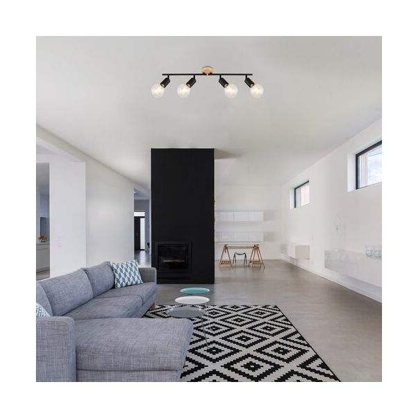 Rabalux Spot rasveta Pablo E27 4x MAX 40W mat crno (3979) - 3979-1-1