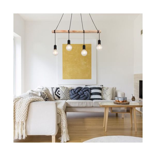 Rabalux Visilica Pablo E27 4x MAX 40W mat crno (3980) - 3980-1