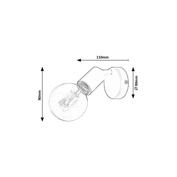 Rabalux Spot rasveta Lamar E27 1x MAX 40W mat crno (3986) - 3986