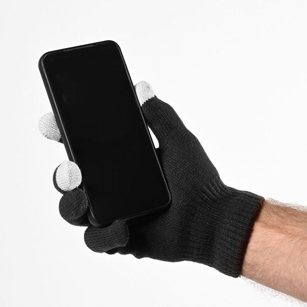 Rukavice za touch screen RY M (22cm) crno bele - 224524