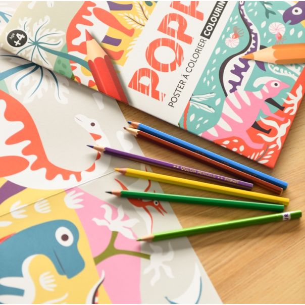 POPPIK Poster za bojenje: Dinosaurusi - COL005