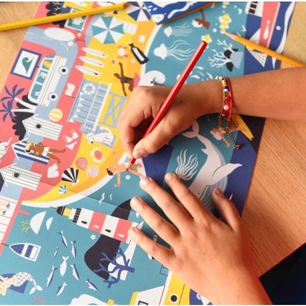 POPPIK Poster za bojenje: Na moru - COL004