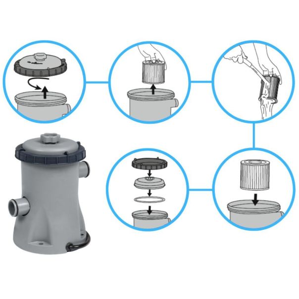 BESTWAY Bazen sa metalnim okvirom  i filter pumpom 400x211x81cm Steel Pro - 1669-1