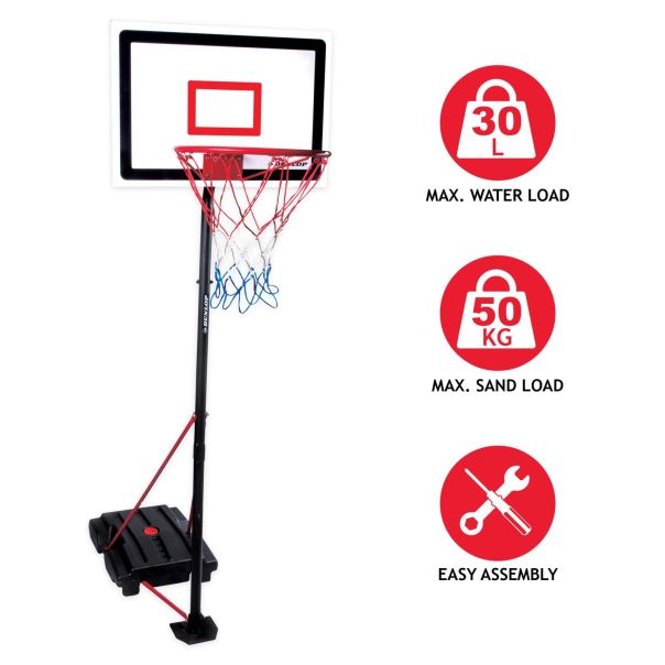 DUNLOP Košarkaški set – koš + lopta 165–205 cm - EP3150972