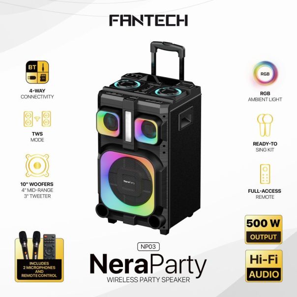 Bluetooth zvučnik Fantech NP03 NeraParty crni - EP3232443