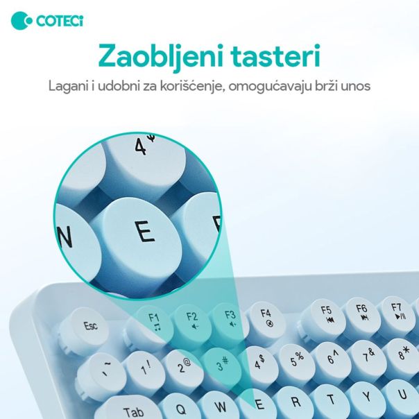 Combo mis i tastatura Coteci OF-054 pink - EP3009628