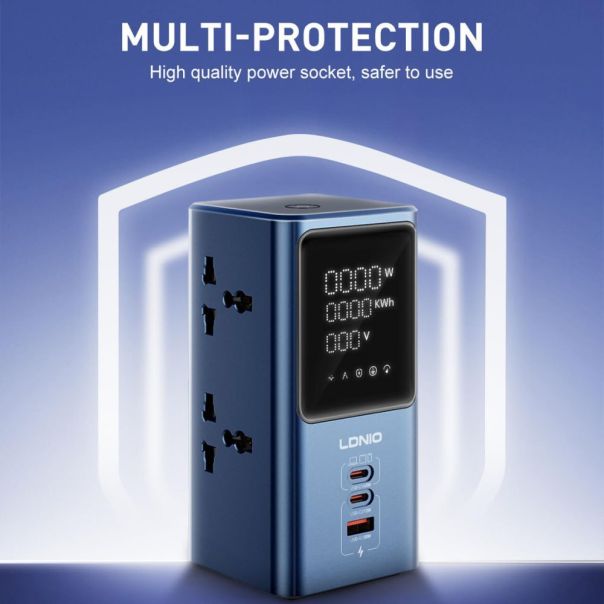 Produzni kabl LDNIO SC2 7-In-1 4 uticnice 2xPD 1xUSB GaN 45W 2m - EP3199289