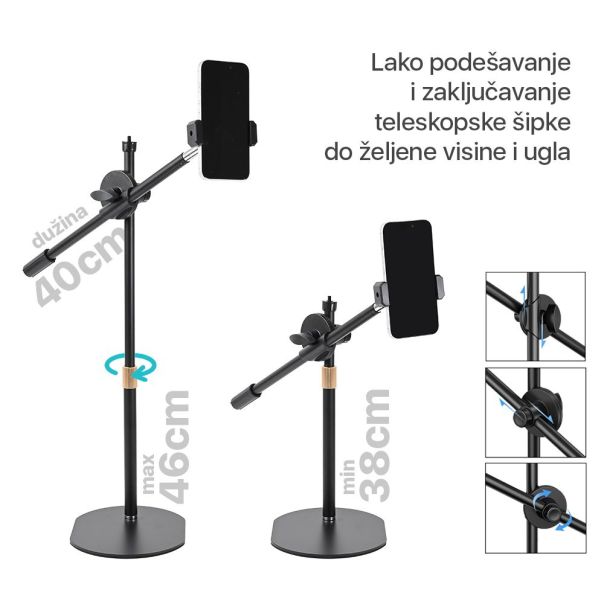 Drzac za mobilni telefon 360 crni - 221513