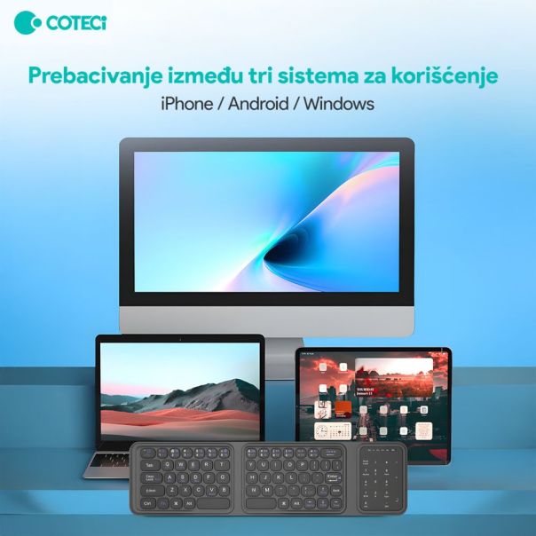 Tastatura Coteci 65 Fold crna - EP2754294