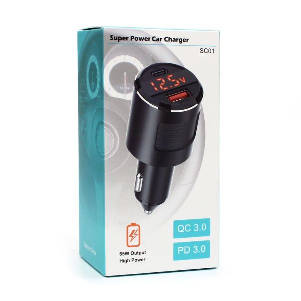 Auto punjac SC01 Super Charger PD 65W/USB 18W - 97863-1