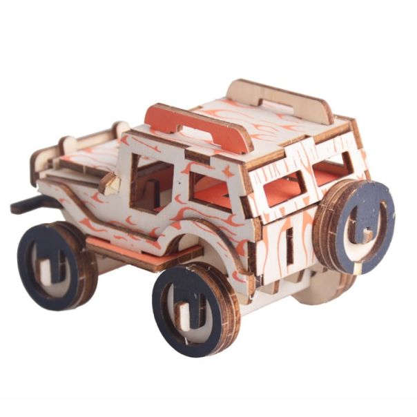 3d drvena puzzle - MALI DŽIP - 70