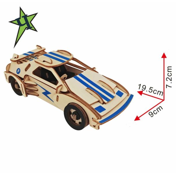 3d puzzle - Sportski automobil f20 - 71-1