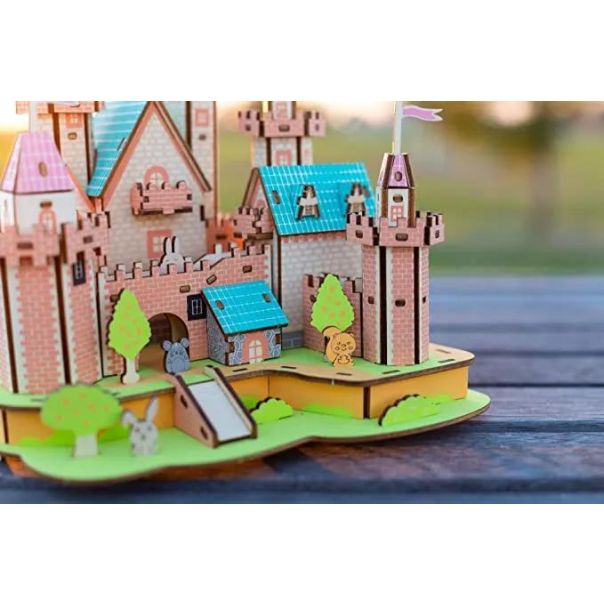 3d drvena eko puzzle - RAJSKI ZAMAK - 114-1