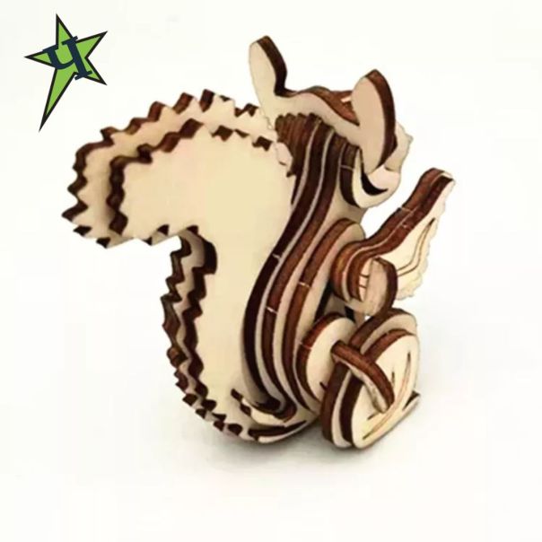 3d drvena puzzle - VEVERICA - 109-1-1-1-1-1